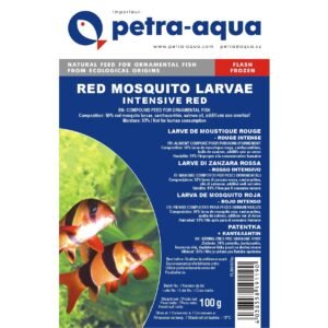 Red mosquito larvae, INTENSIVE RED bred - frozen blister 100g.