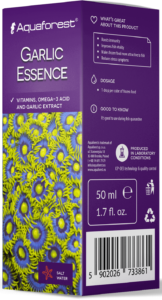 Aquaforest Garlic Essence è un integratore con estratto di aglio e Omega-3 per pesci marini. Aumenta l'appetibilità di mangimi secchi e congelati.
